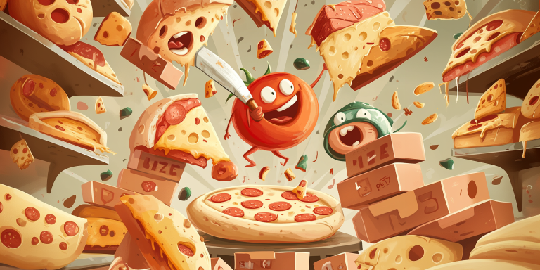 Fun cartoon pizzeria